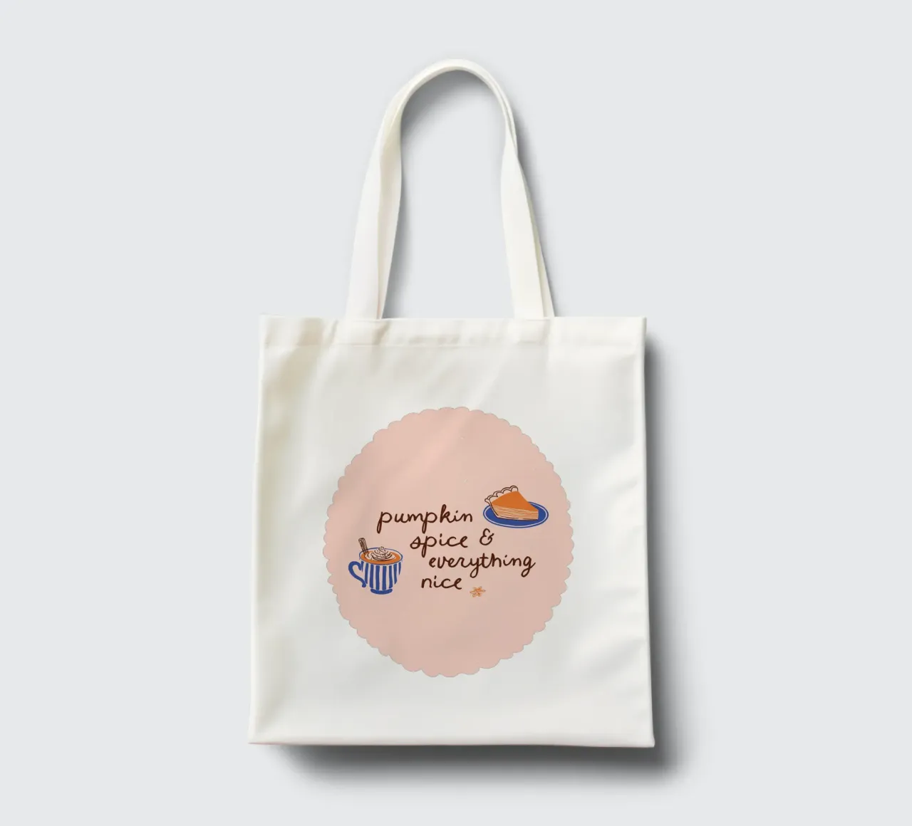 Pumpkin spice & everything nice borsa in juta da modeern