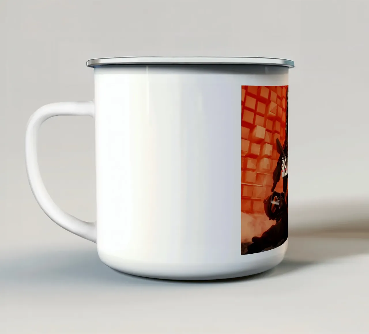 Ready Or Not tazza in smalto da Musadad Shop