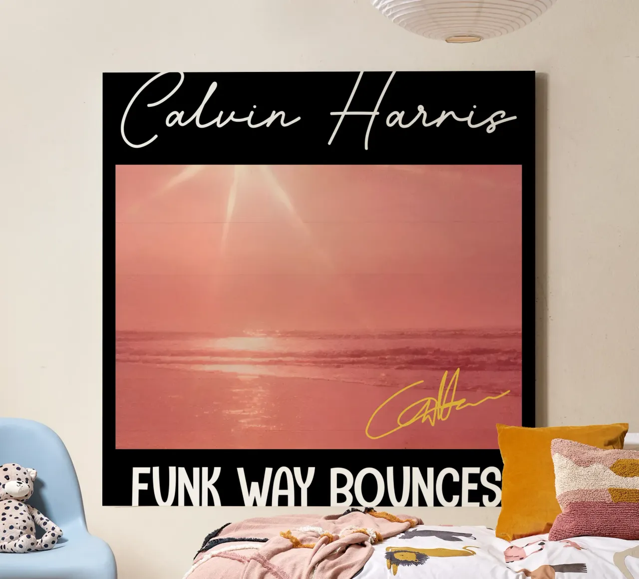 Calvin Harris - Rimbalzi in stile Funk tela con Cornice a cassetta da skurtow