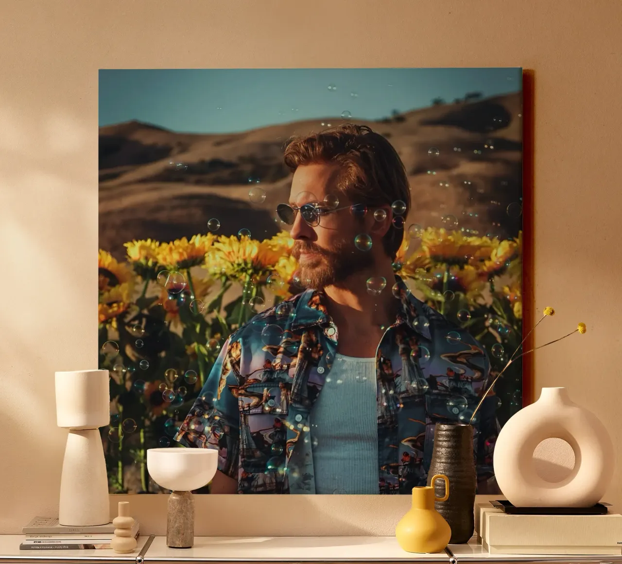 Calvin Harris - In Flower Garden canvas met Baklijst van skurtow