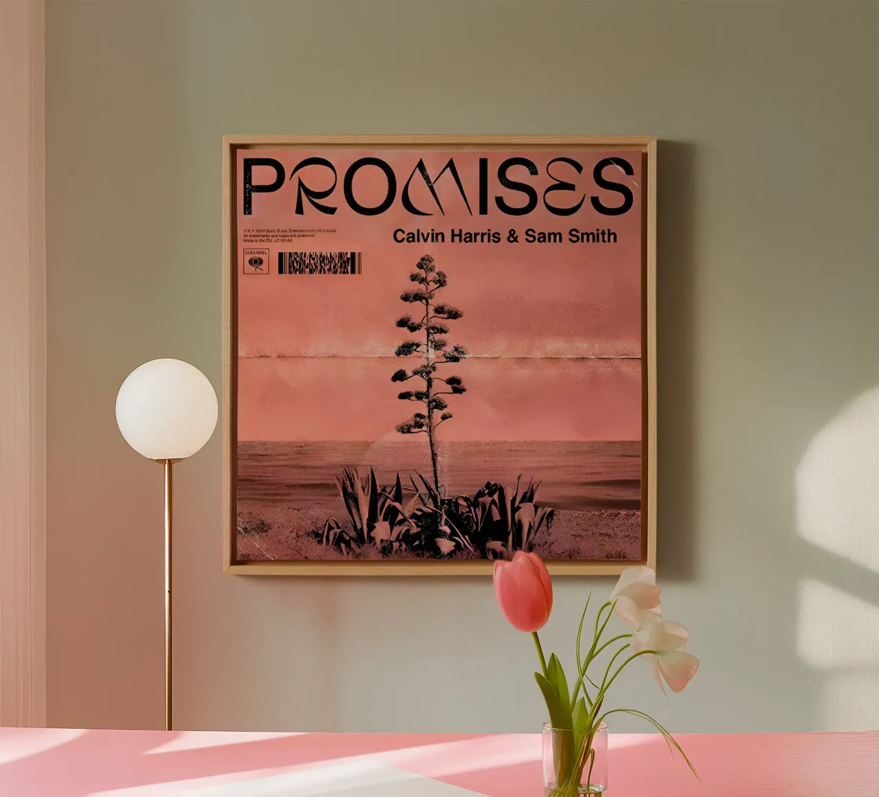 Calvin Harris - Belofte canvas met Baklijst van grass.studio_