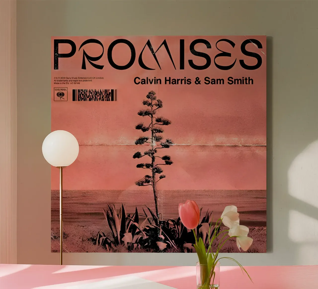 Calvin Harris - Belofte canvas met Baklijst van grass.studio_