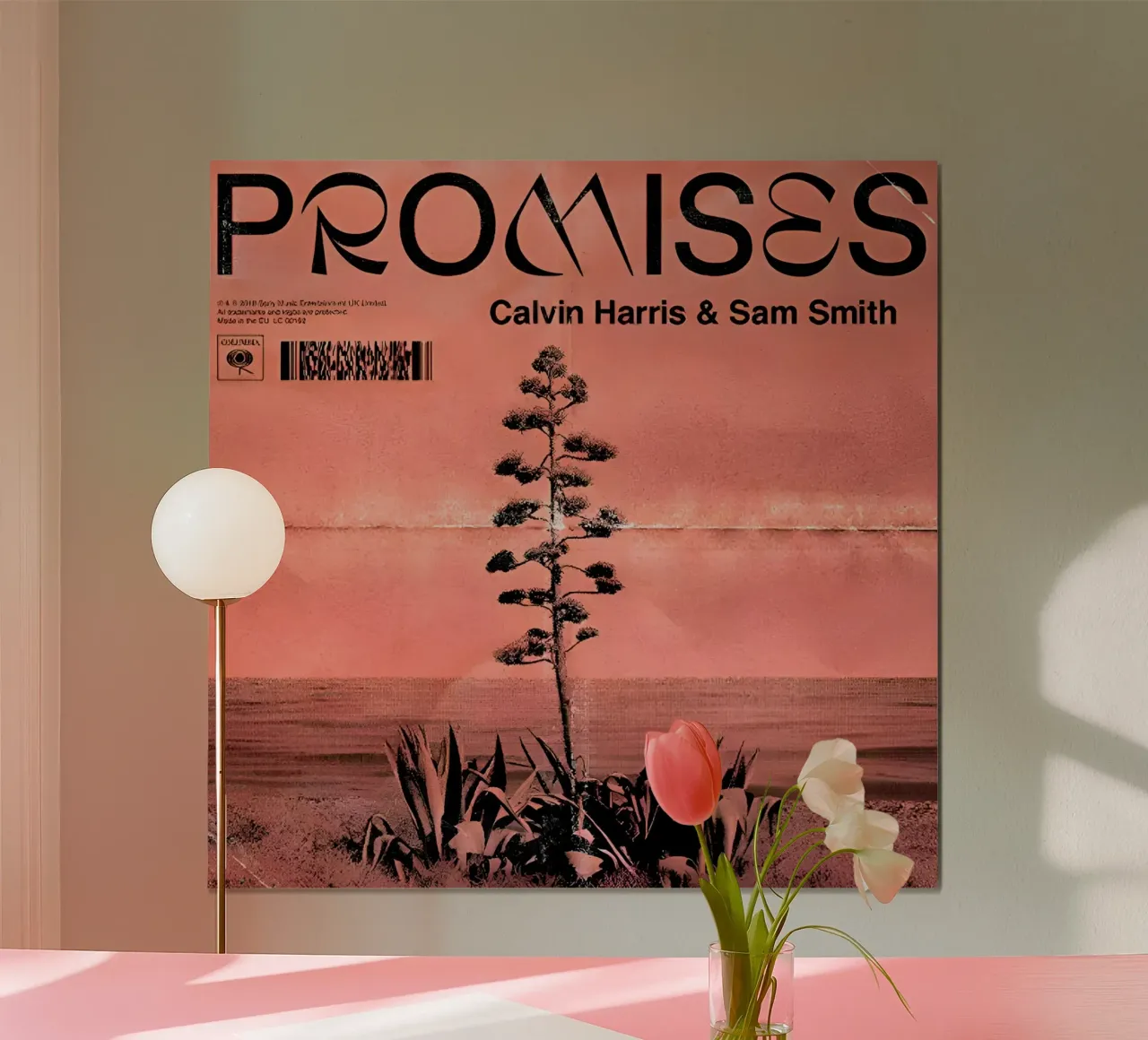 Calvin Harris - Promisess poster con telaio in alluminio da grass.studio_