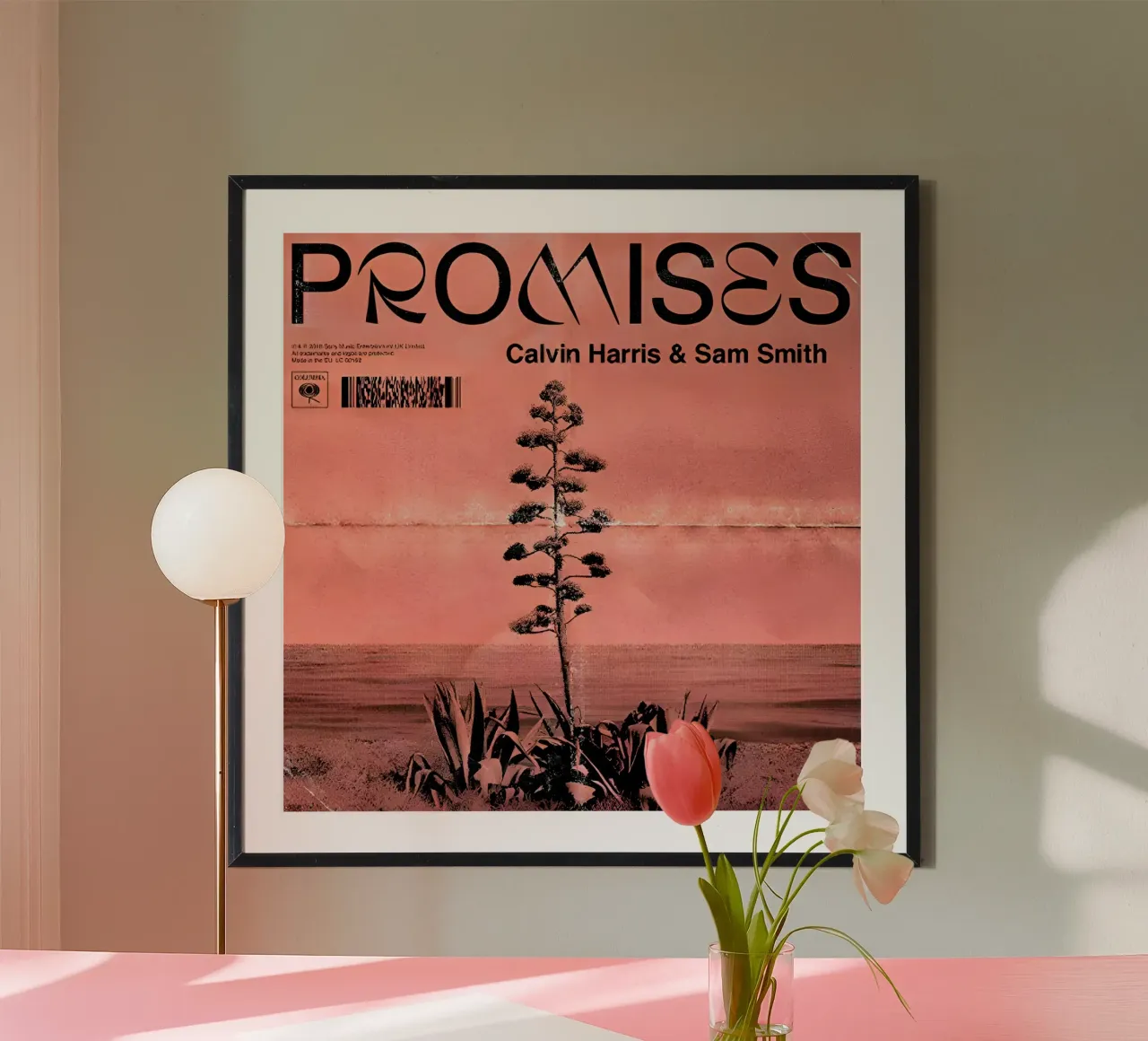 Calvin Harris - Promisess poster con telaio in alluminio da grass.studio_