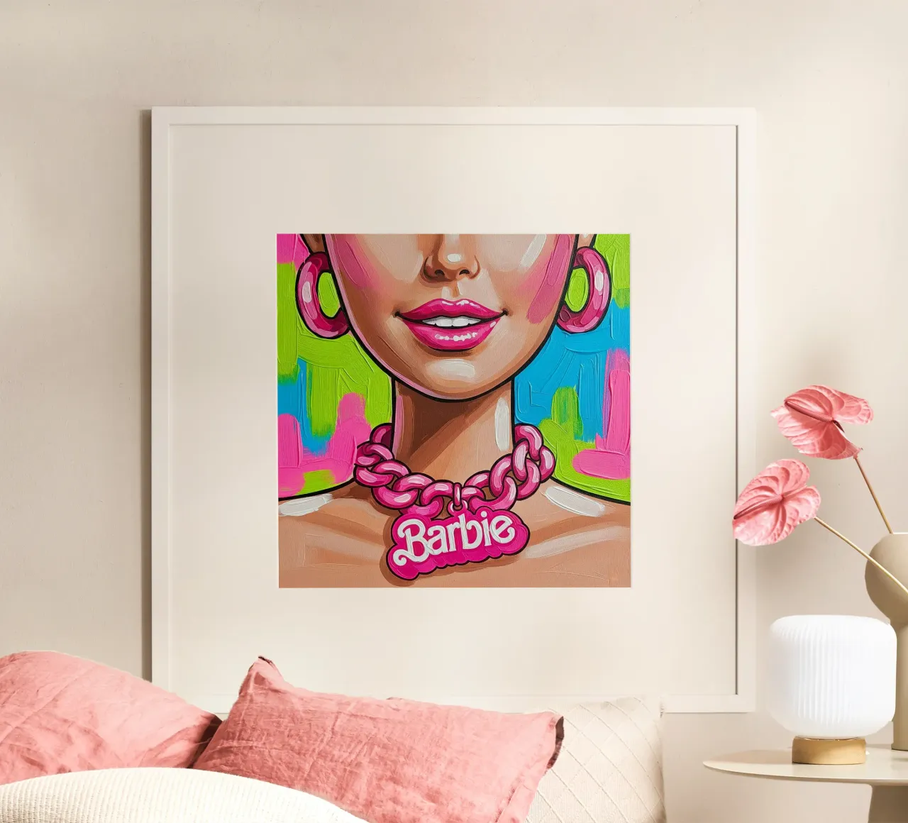 Hello, Gorgeous!💖🌟 poster con telaio in legno da Eni Brandon
