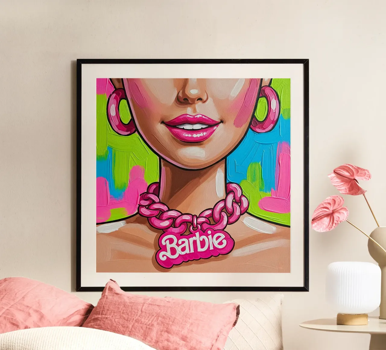 Hello, Gorgeous!💖🌟 poster con telaio in legno da Eni Brandon