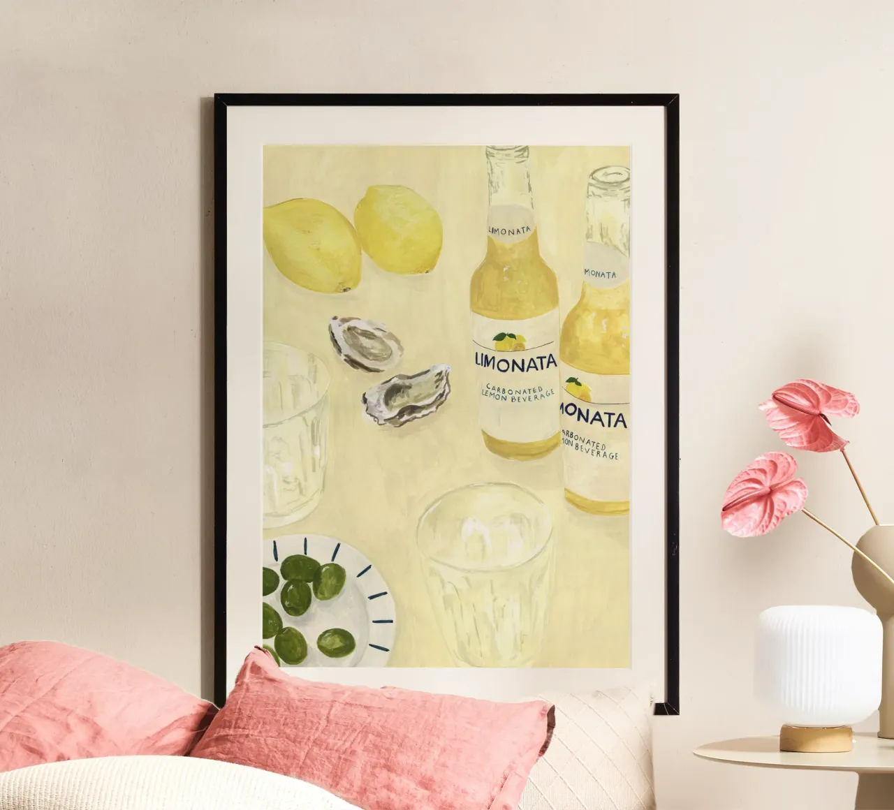 Limonata poster con telaio in plastica da Isabelle Vandeplassche