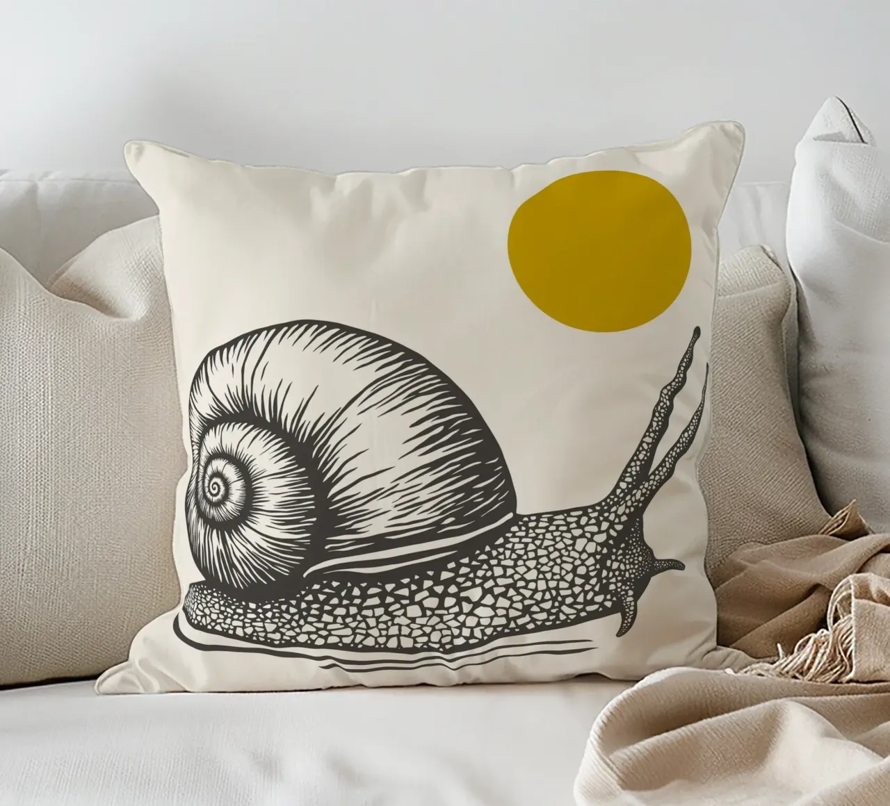 Snail cuscino da Indigo Rain