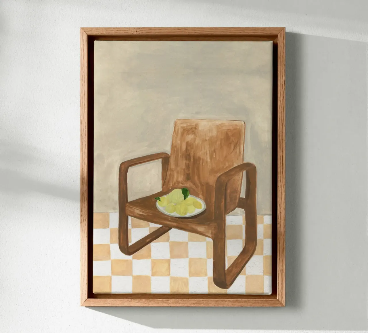 Chair with Lemons tela con Cornice a cassetta da Isabelle Vandeplassche