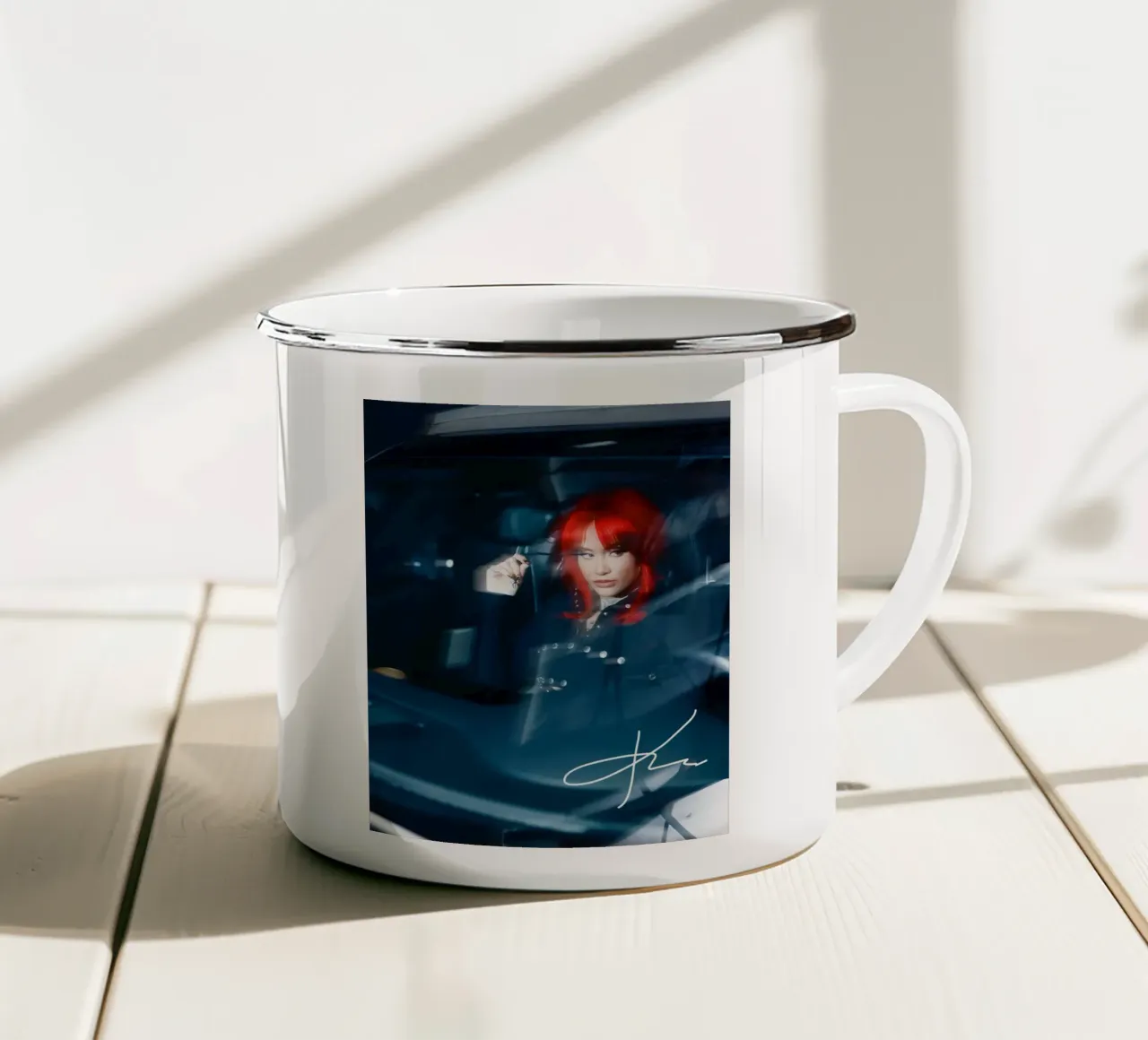 Kehlani - in auto tazza in smalto da igoshdesigns