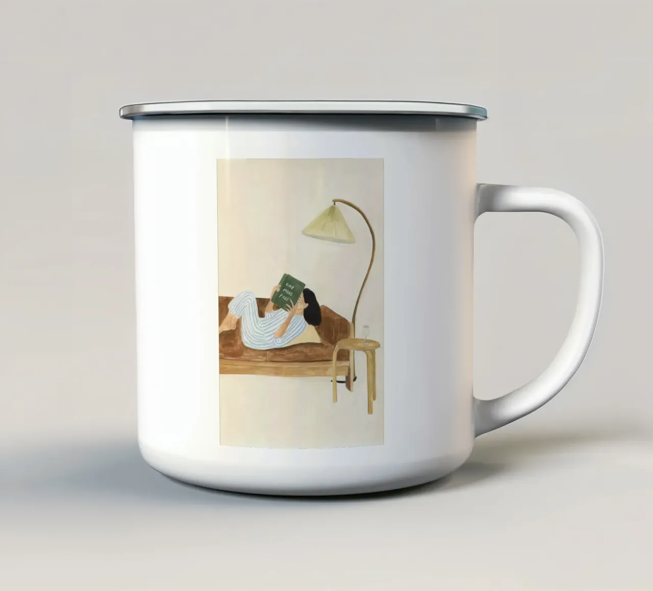 One More Page tazza in smalto da Isabelle Vandeplassche