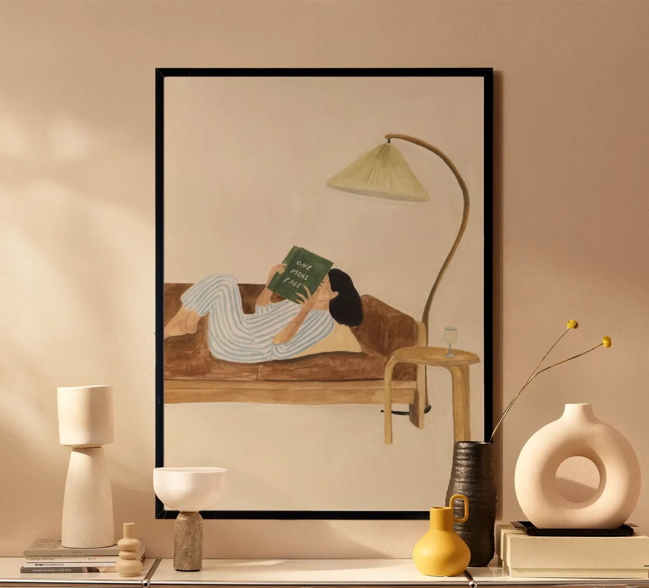 One More Page poster con telaio in alluminio da Isabelle Vandeplassche