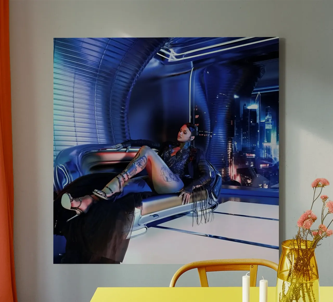 Kehlani - signature tela con Cornice a cassetta da igoshdesigns