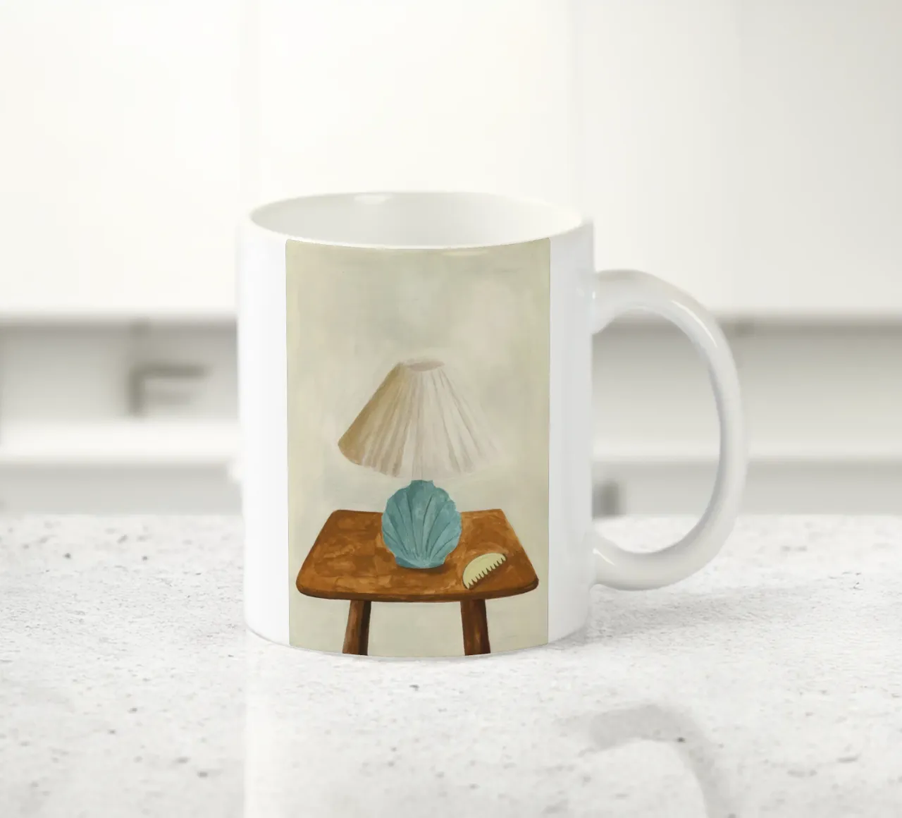 Shell Lamp with Comb tazza in ceramica da Isabelle Vandeplassche