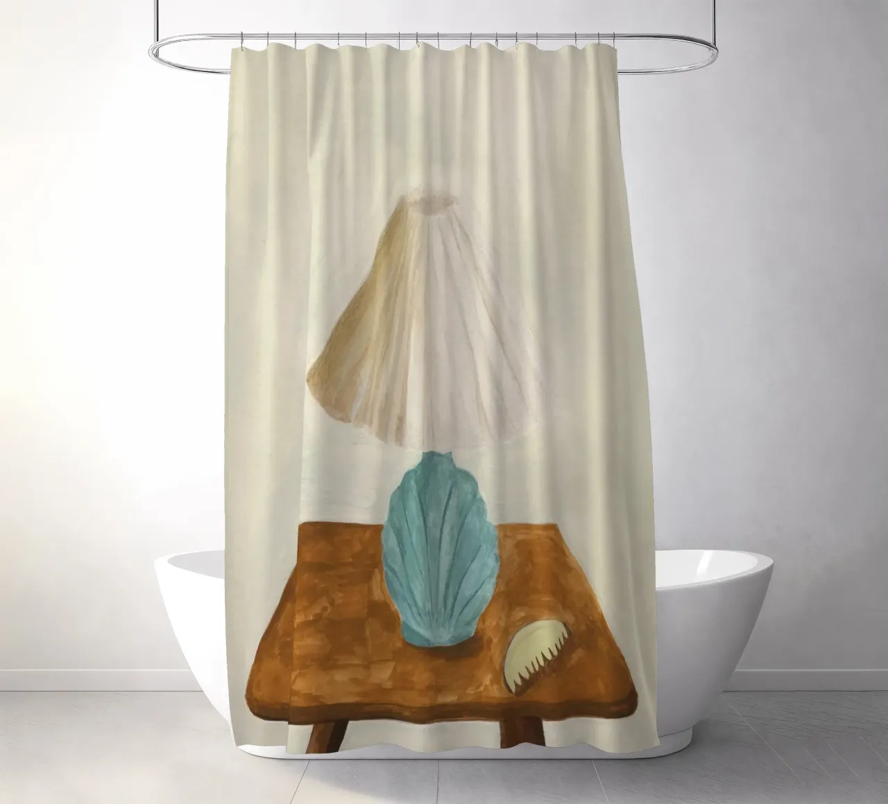 Shell Lamp with Comb tenda da doccia da Isabelle Vandeplassche