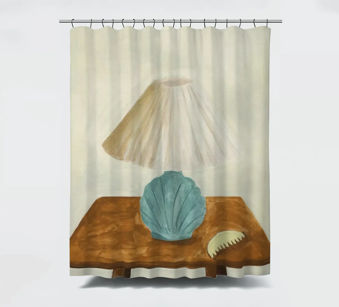 Shell Lamp with Comb tenda da doccia da Isabelle Vandeplassche