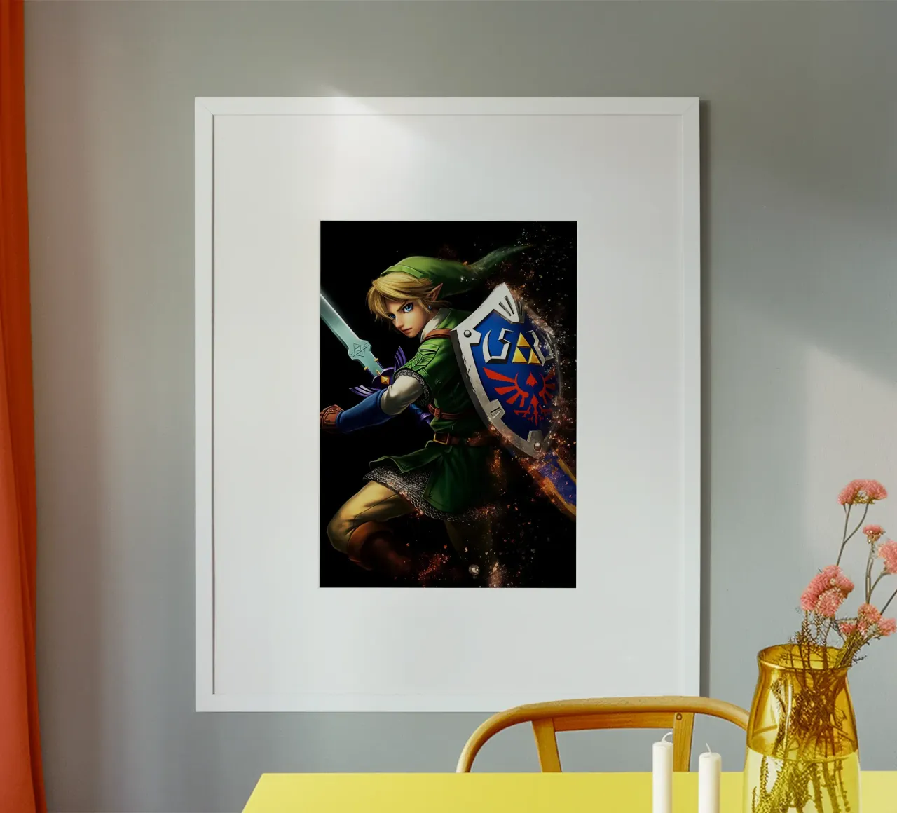 Link La leggenda di Zelda poster con telaio in plastica da Fleur de Lys