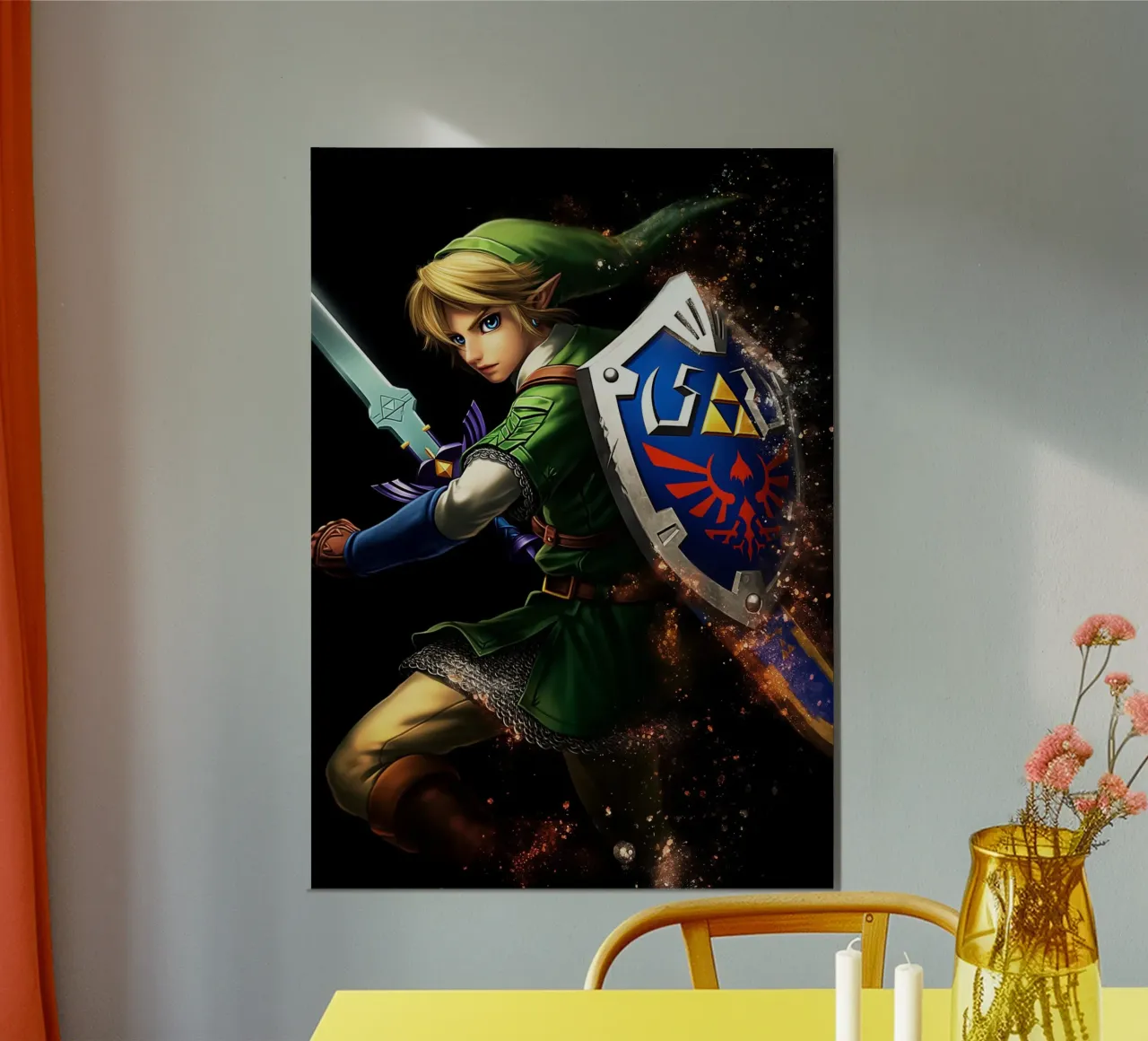 Link La leggenda di Zelda poster con telaio in plastica da Fleur de Lys