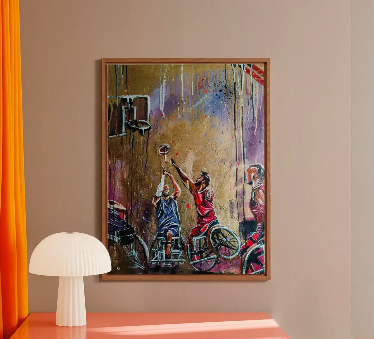 Rollstuhl-Basketball alluminio dibond da Hirschbild