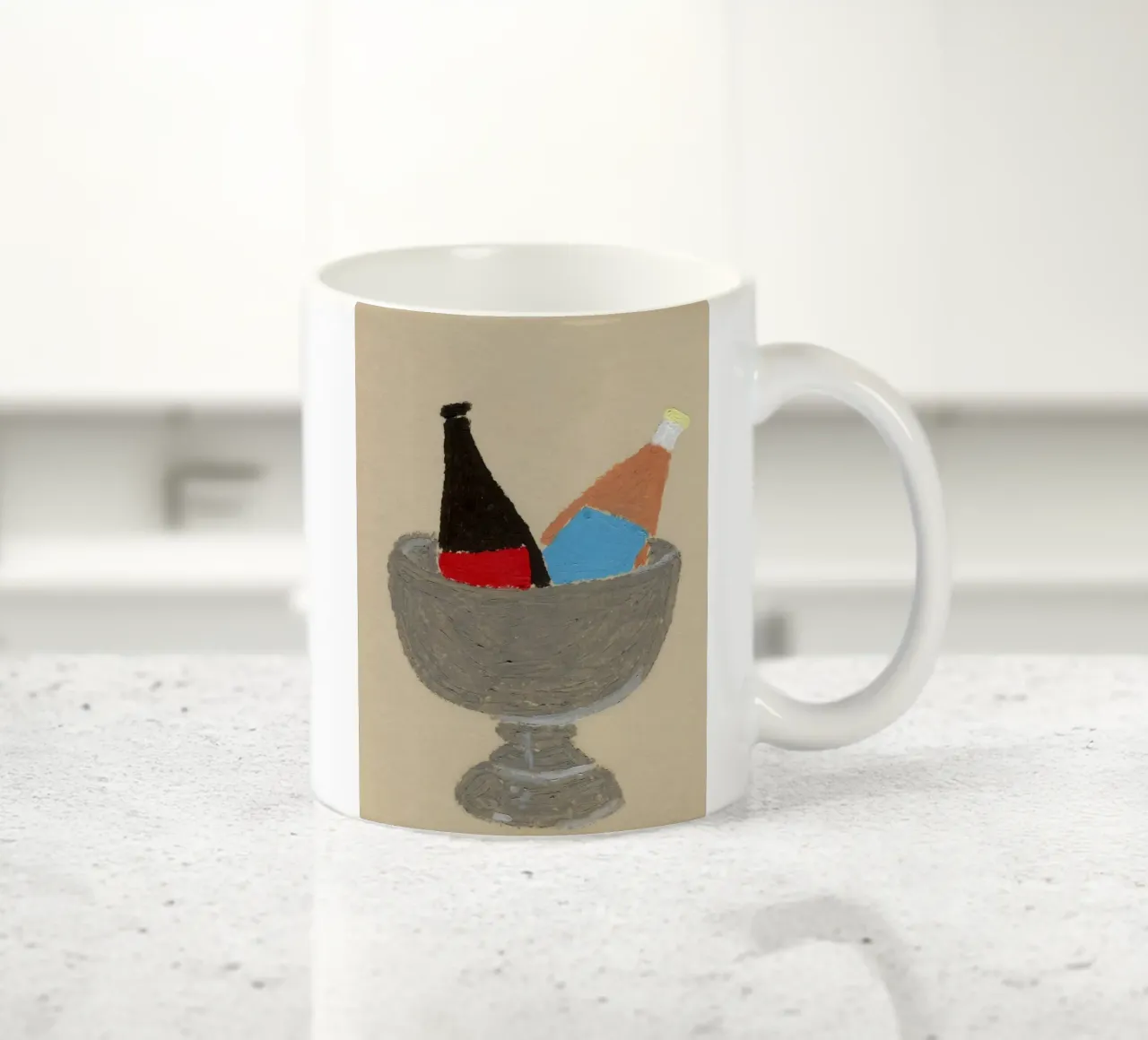 Two Bottles tazza in ceramica da Isabelle Vandeplassche