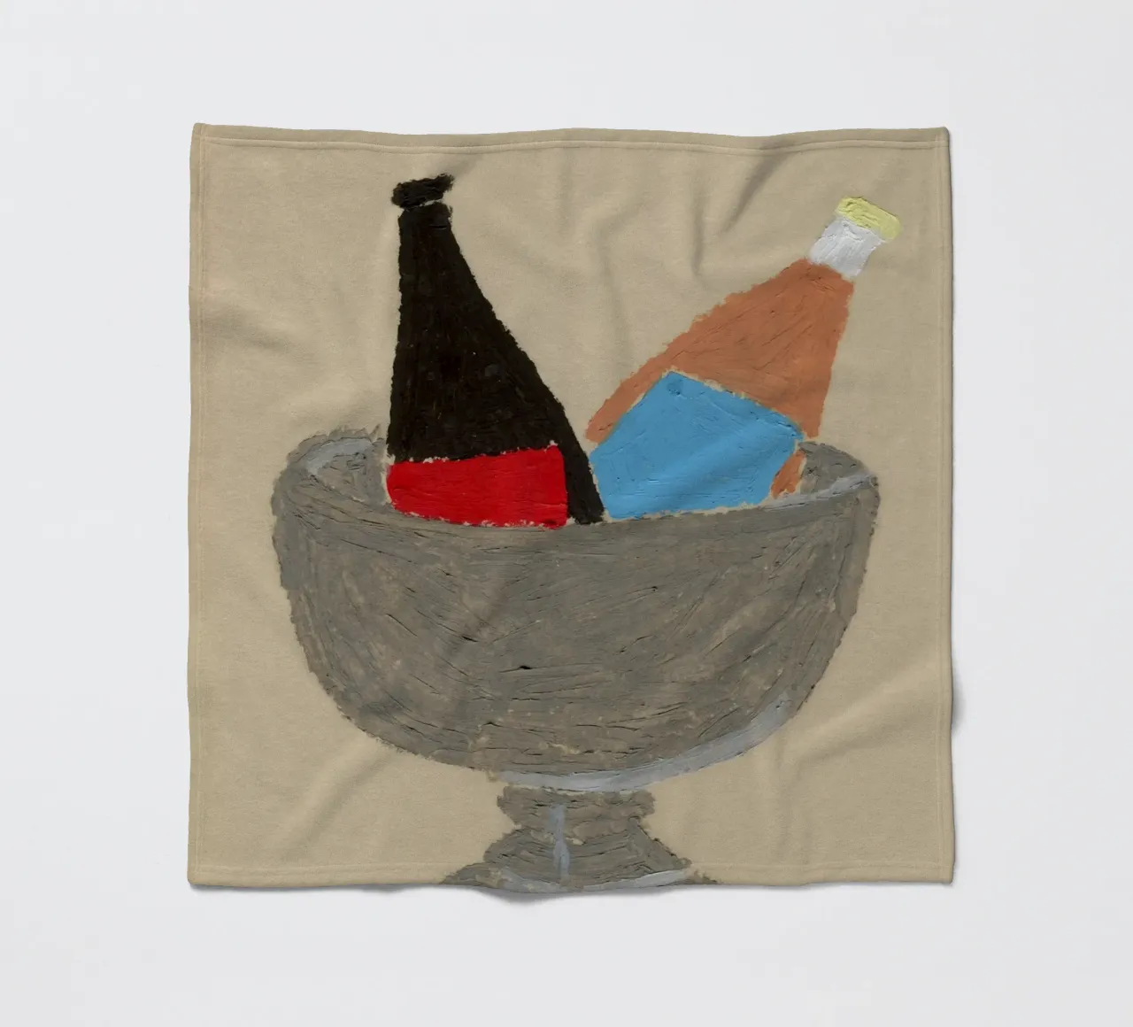 Two Bottles coperta in pile da Isabelle Vandeplassche