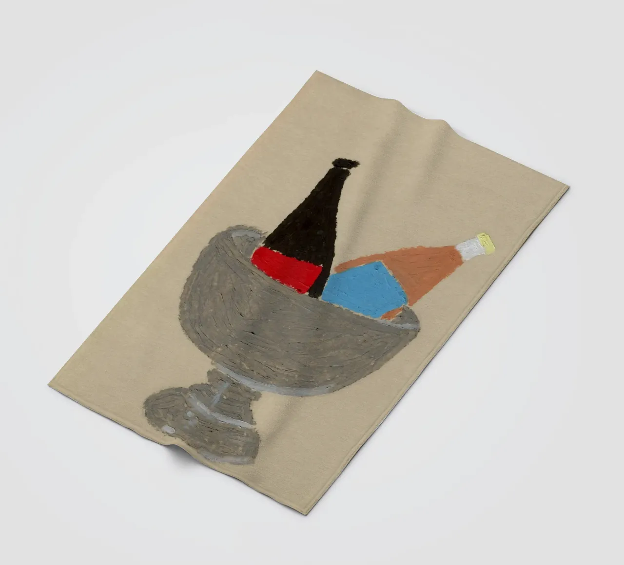Two Bottles coperta in pile da Isabelle Vandeplassche
