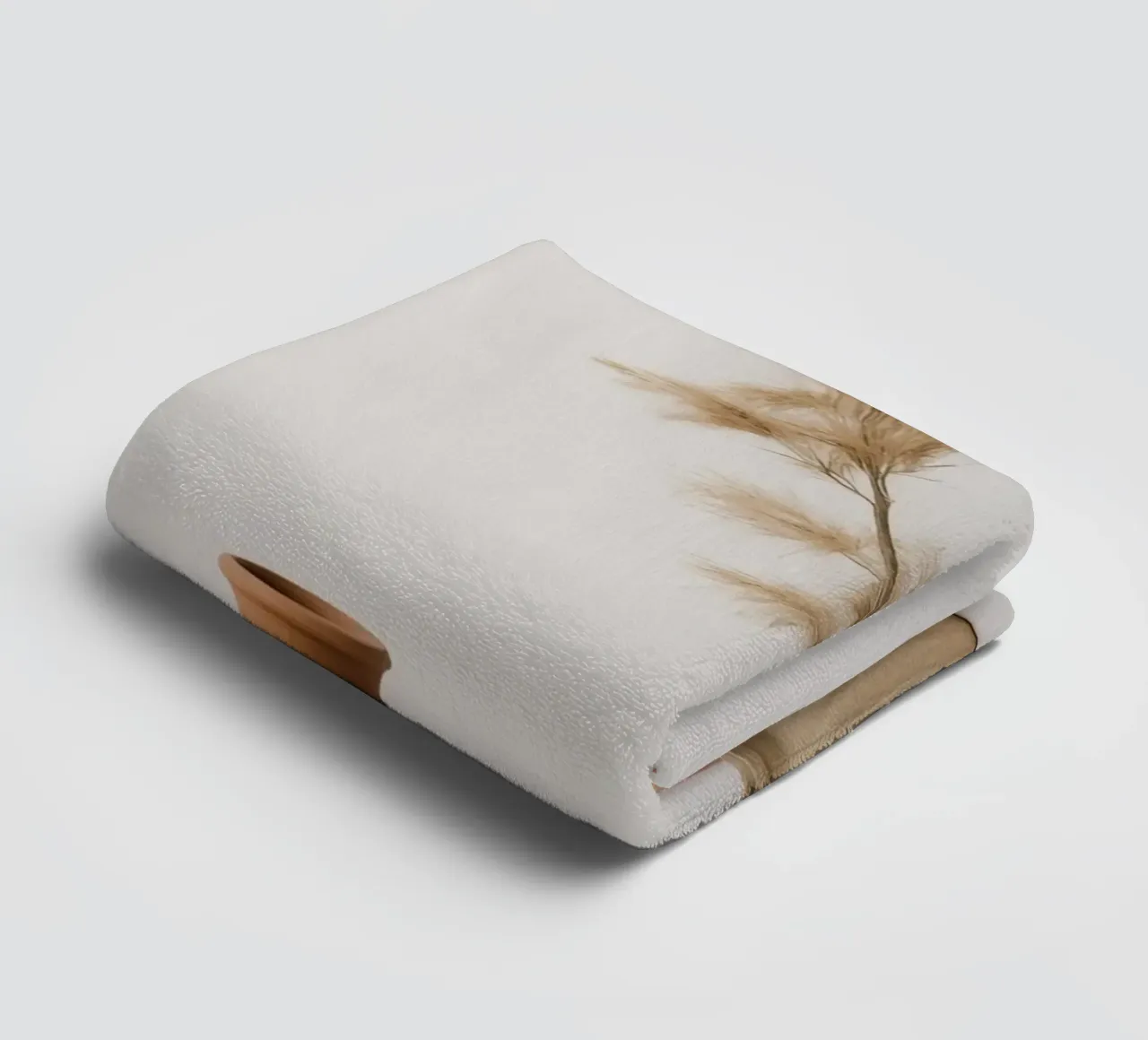 Three Vases with Pampas Grass towel by DesignDoodle