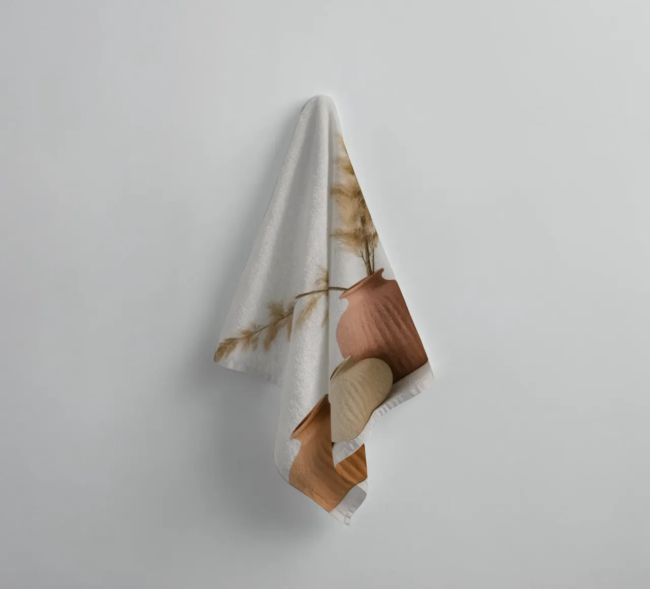 Three Vases with Pampas Grass towel by DesignDoodle