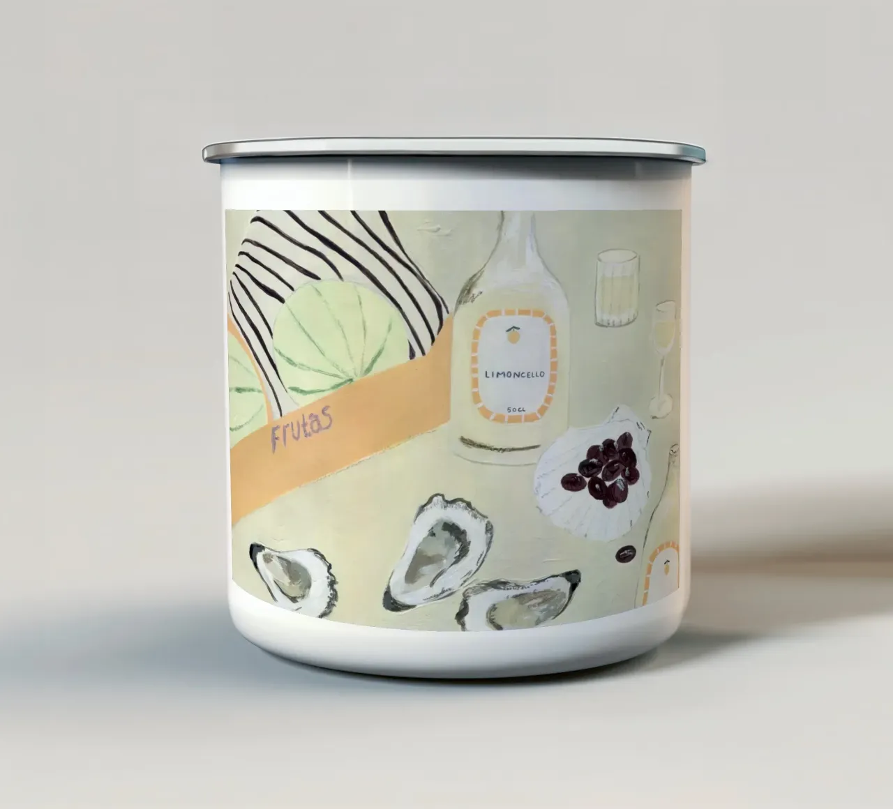 Melons tazza in smalto da Isabelle Vandeplassche