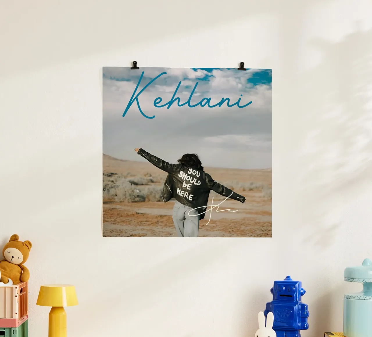 Kehlani - Dovresti essere qui 2 poster con telaio in legno da eliouxence