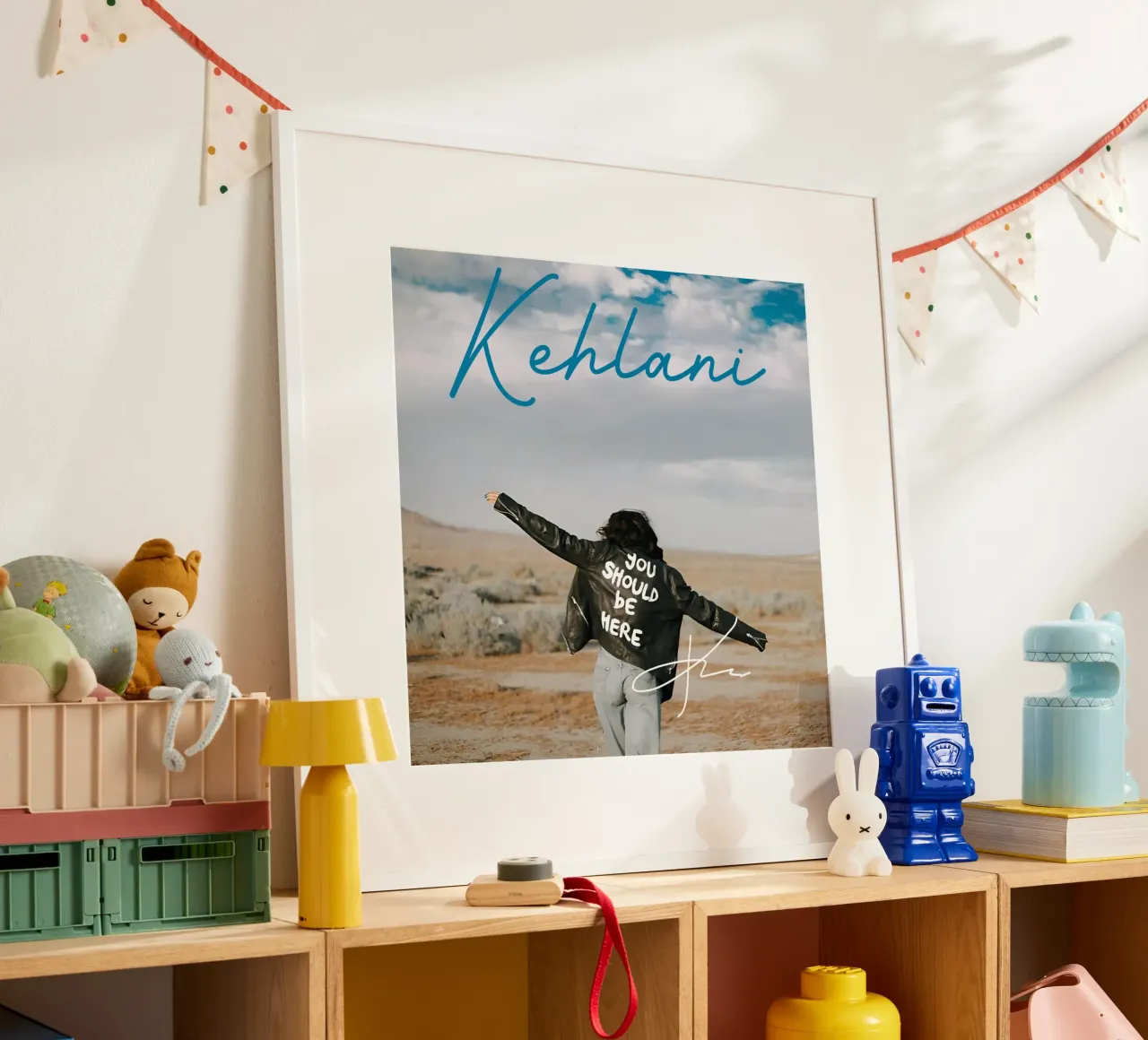 Kehlani - Dovresti essere qui 2 poster con telaio in legno da eliouxence