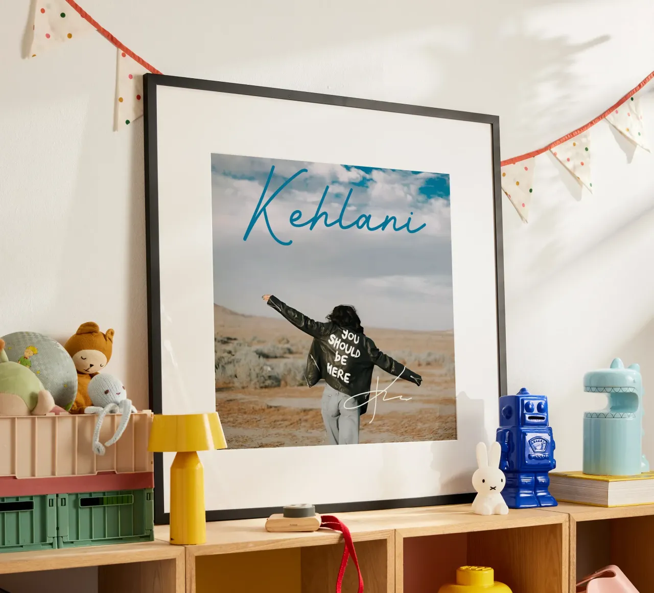 Kehlani - Dovresti essere qui 2 poster con telaio in legno da eliouxence
