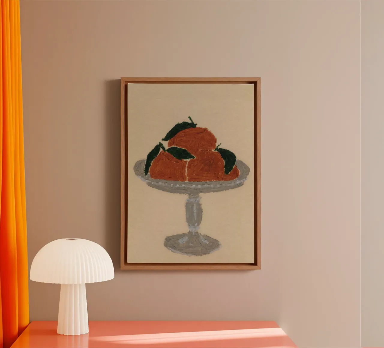 Bowl with 3 Oranges tela con Cornice a cassetta da Isabelle Vandeplassche