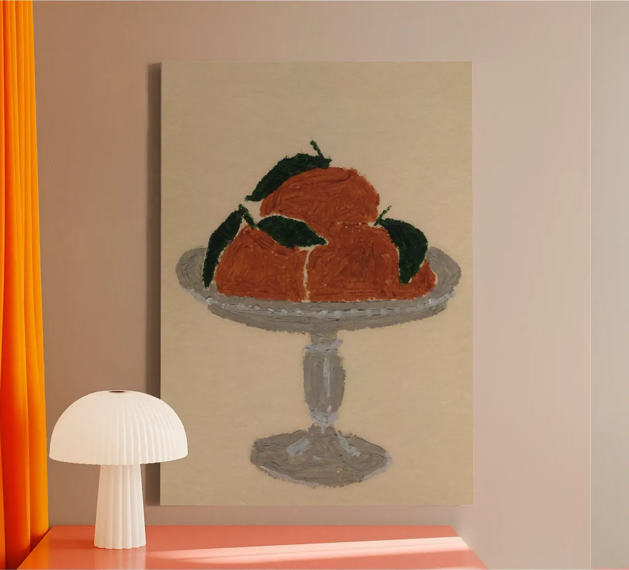 Bowl with 3 Oranges tela con Cornice a cassetta da Isabelle Vandeplassche