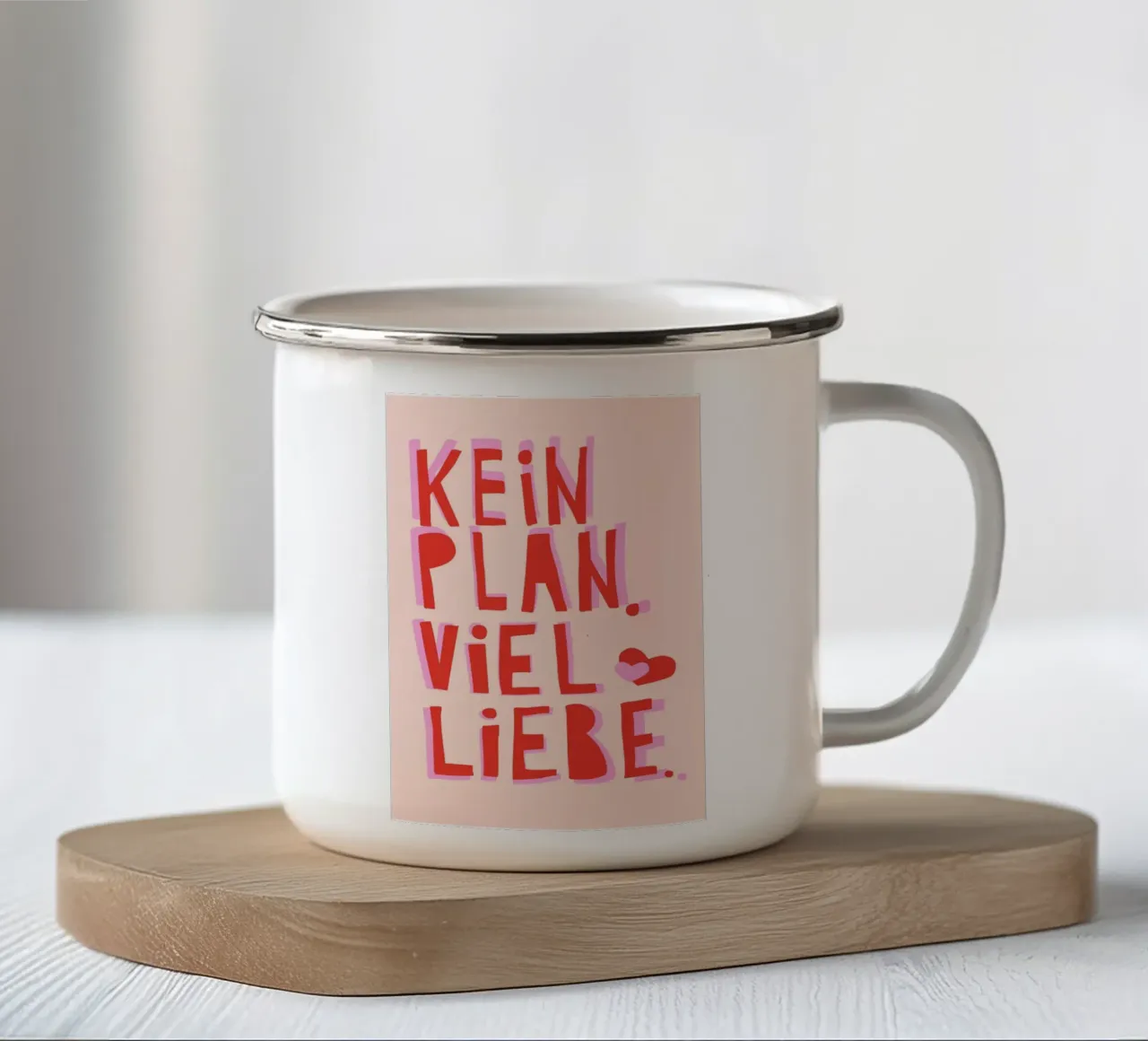 Kein Plan. Viel Liebe. tazza in smalto da fraeuleinvonfuchs