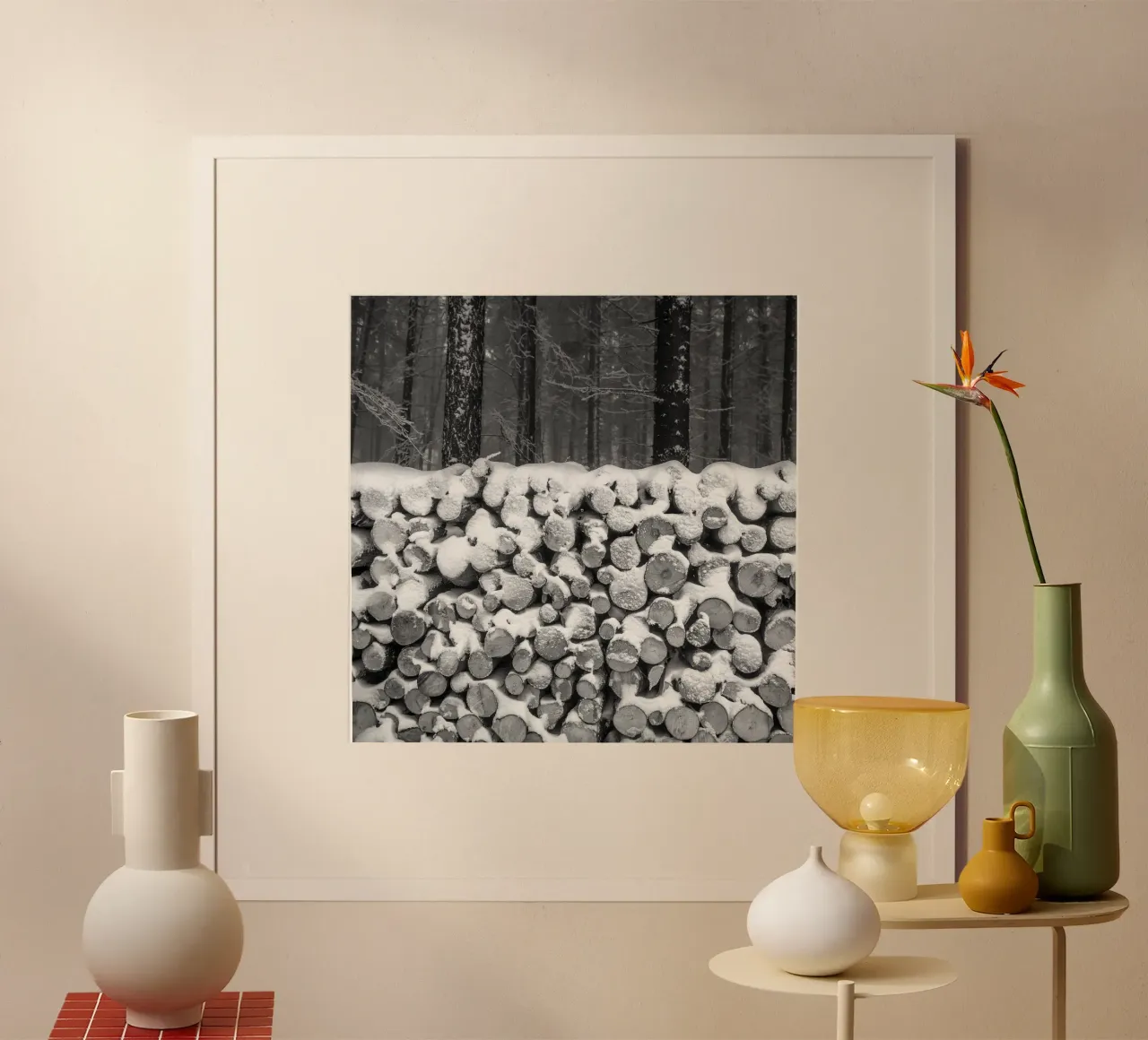 Neve nella foresta invernale poster da anderm