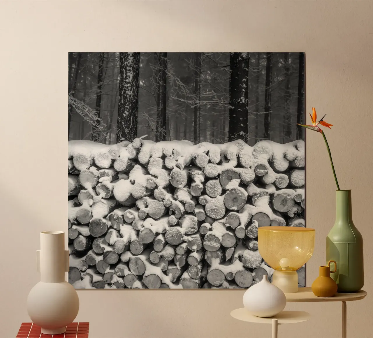 Neve nella foresta invernale poster da anderm