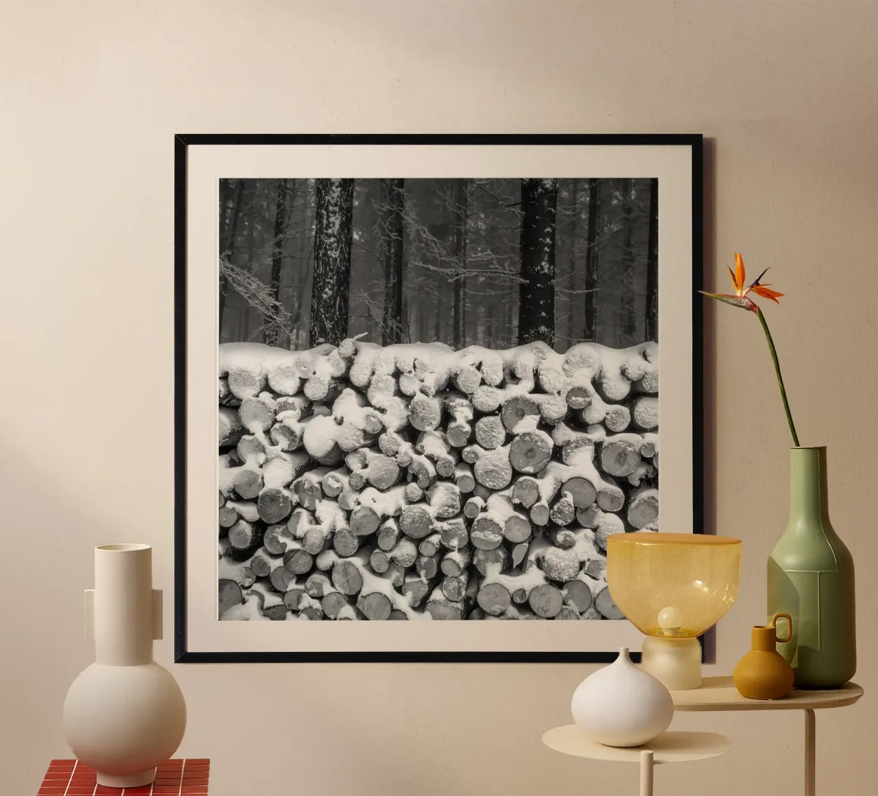 Neve nella foresta invernale poster da anderm