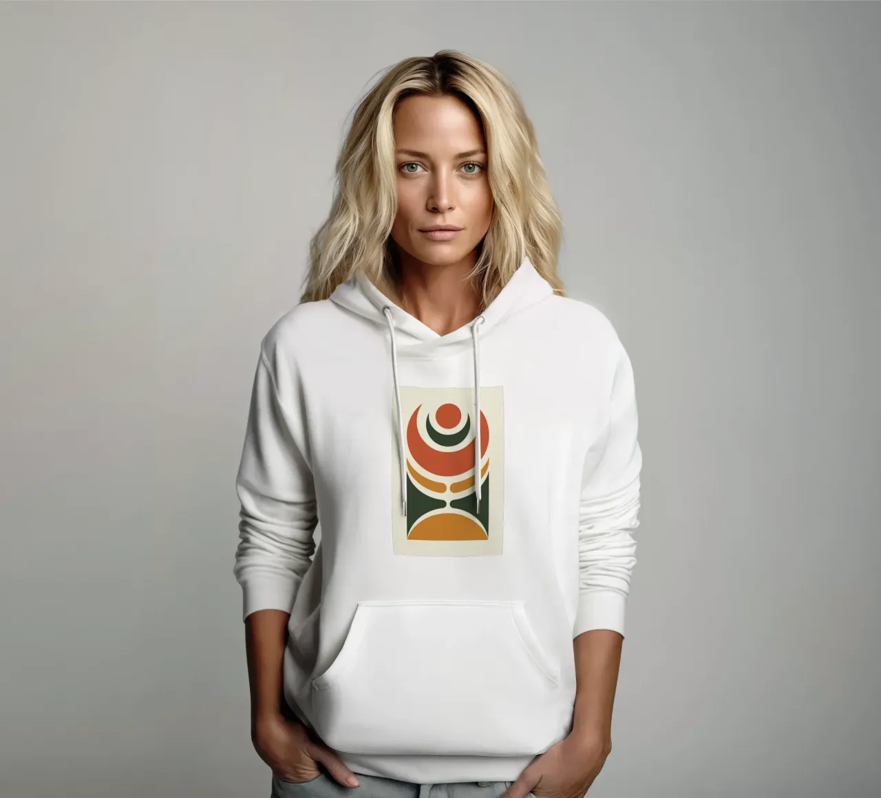 Crescent Moon with Flowing Bands felpa con cappuccio da LisaArtes