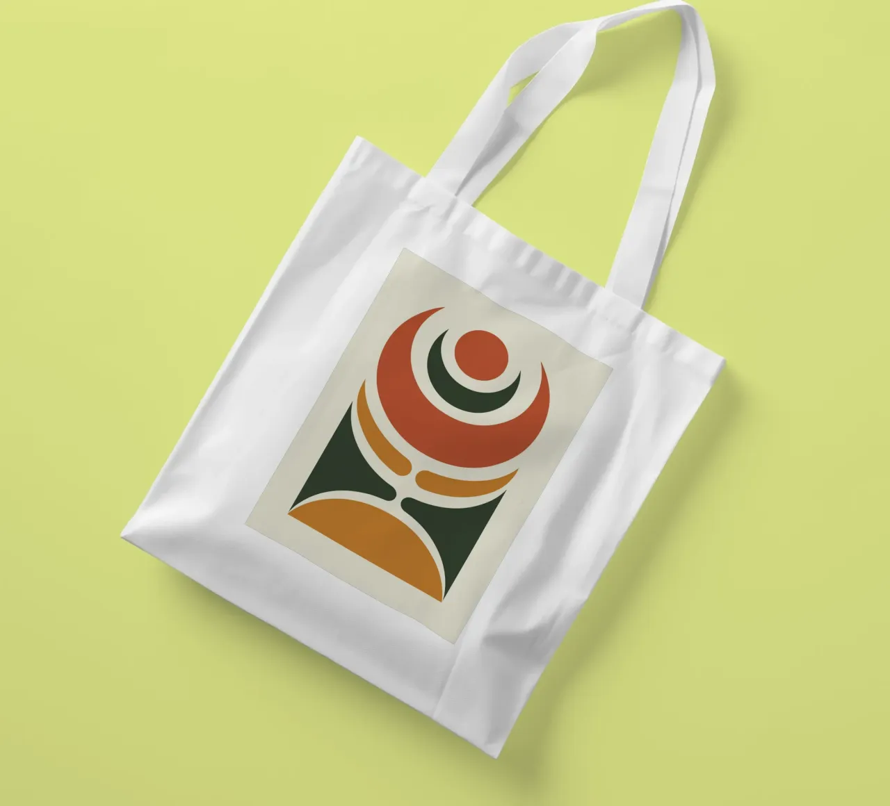 Crescent Moon with Flowing Bands borsa in juta da LisaArtes