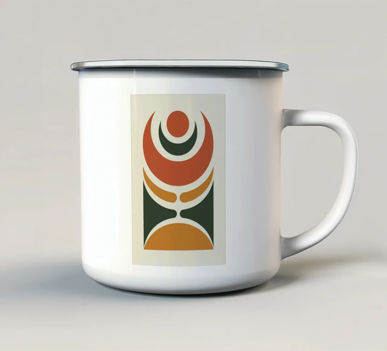 Crescent Moon with Flowing Bands tazza in smalto da LisaArtes