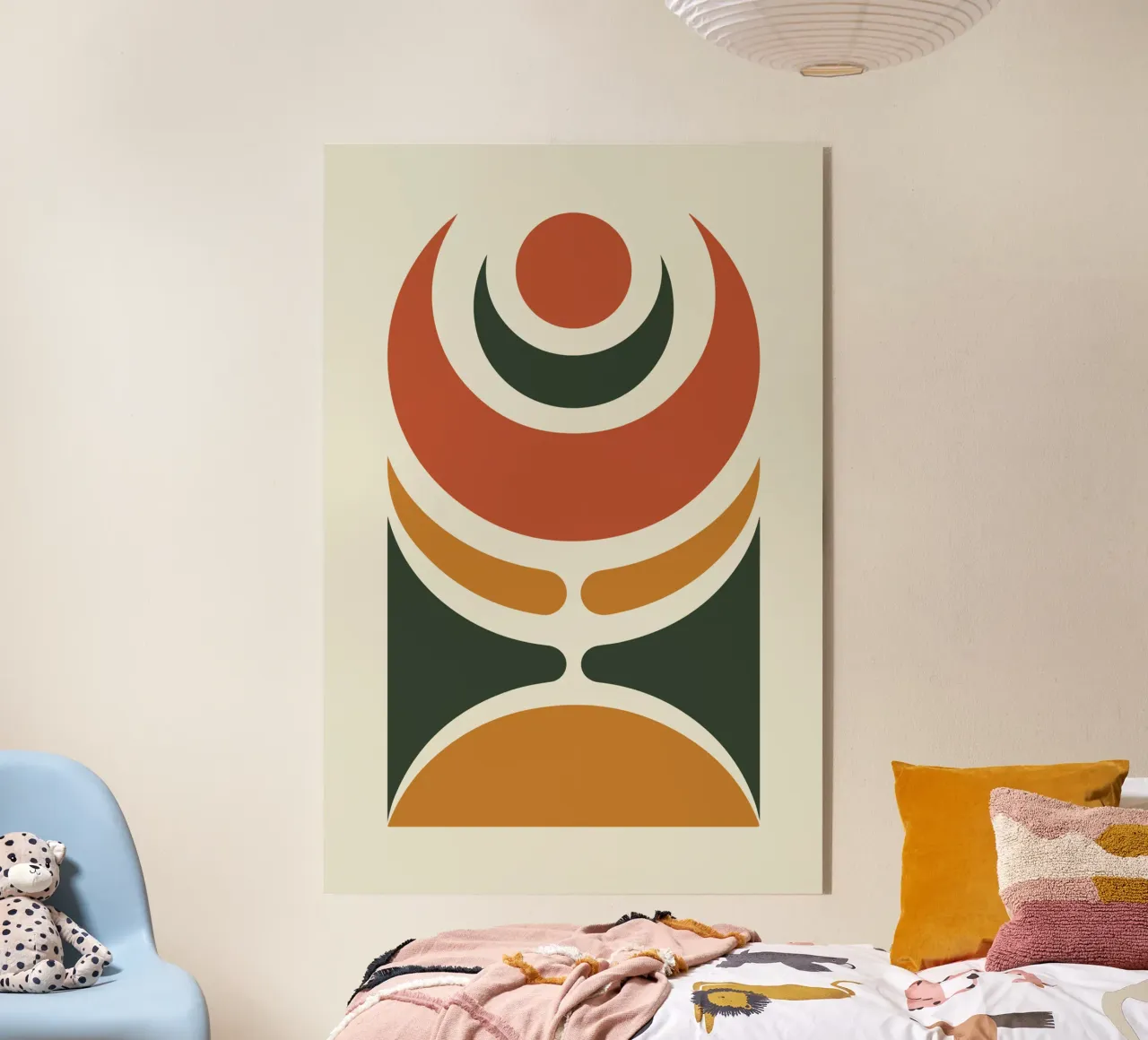 Crescent Moon with Flowing Bands plexiglass da LisaArtes