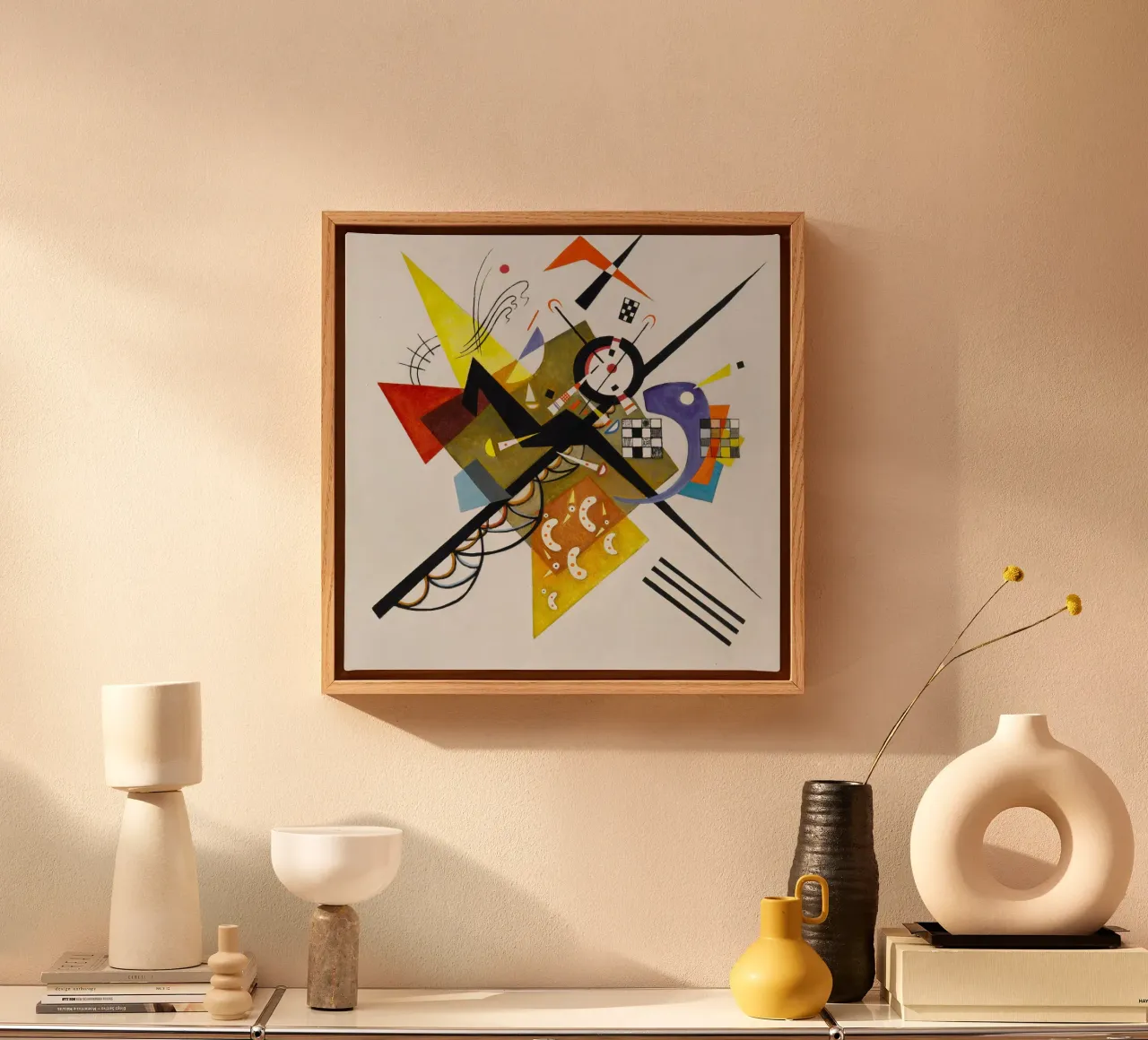 Sul bianco II di Wassily Kandinsky (1923) tela con Cornice a cassetta da Art History