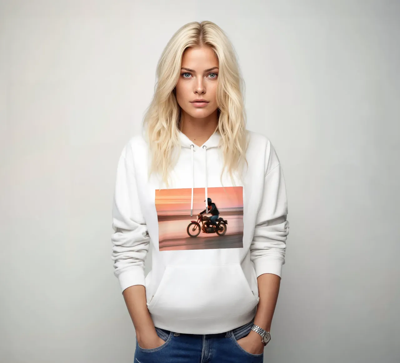 Sunset Driver felpa con cappuccio da ICONICA Art Studio