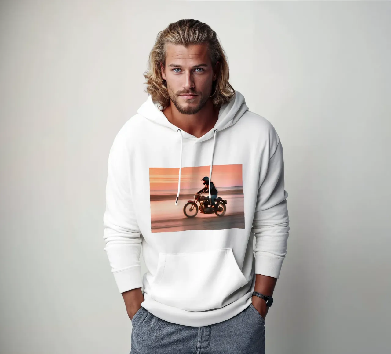 Sunset Driver felpa con cappuccio da ICONICA Art Studio