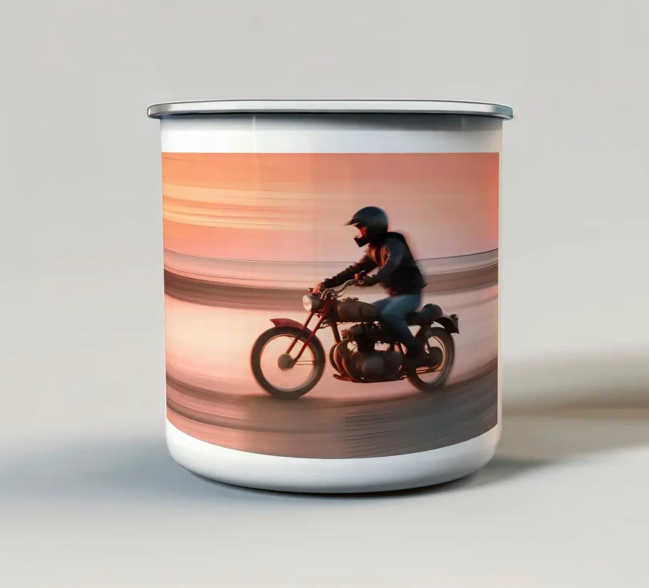 Sunset Driver tazza in smalto da ICONICA Art Studio