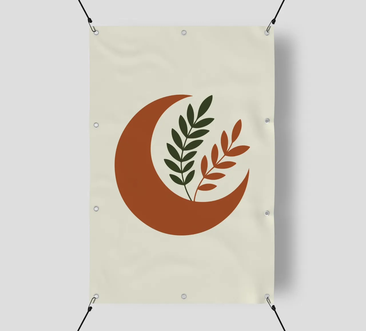 Crescent Moon with Wild Sprigs 1 telo in pvc da LisaArtes