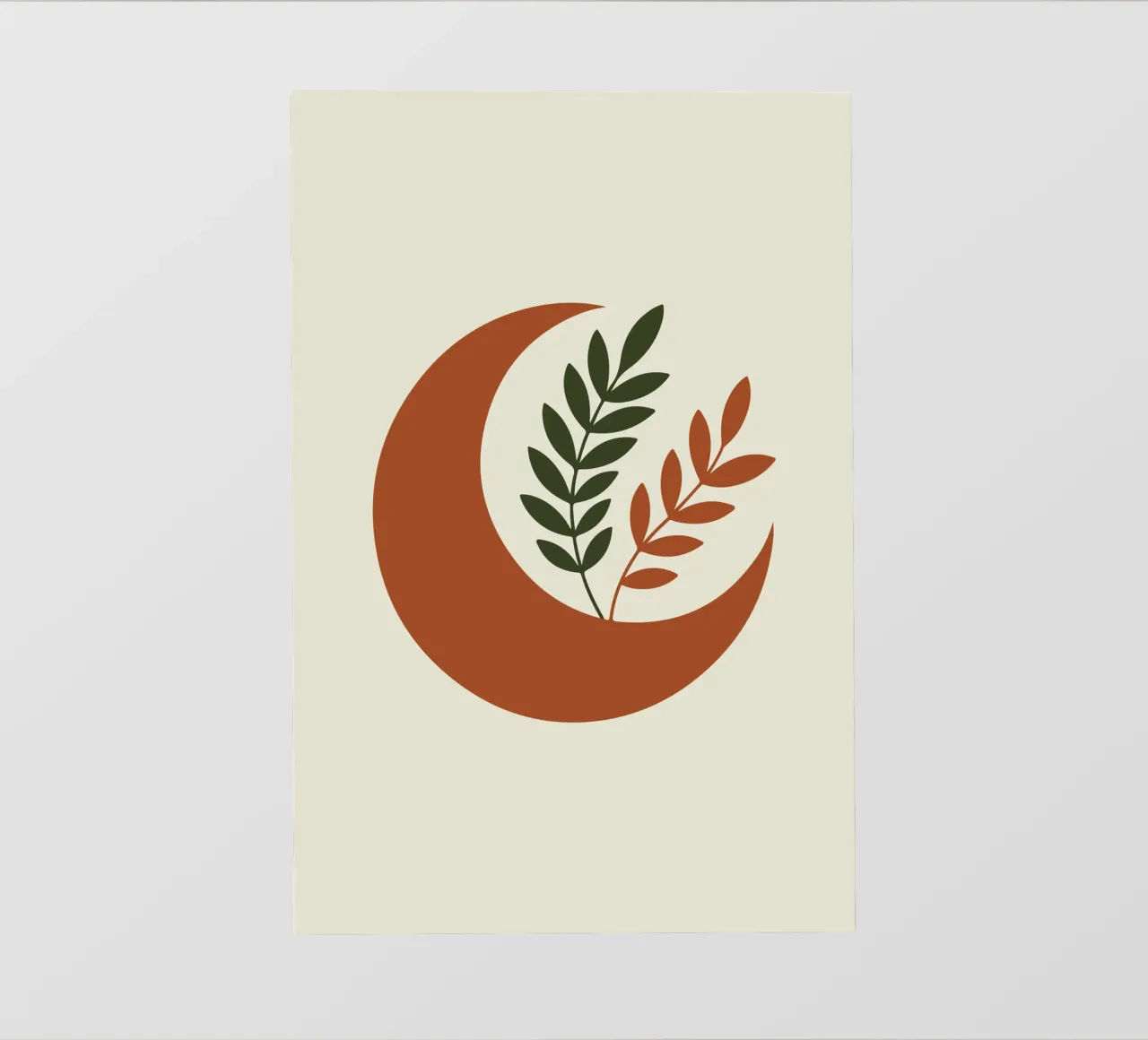 Crescent Moon with Wild Sprigs 1 telo in pvc da LisaArtes