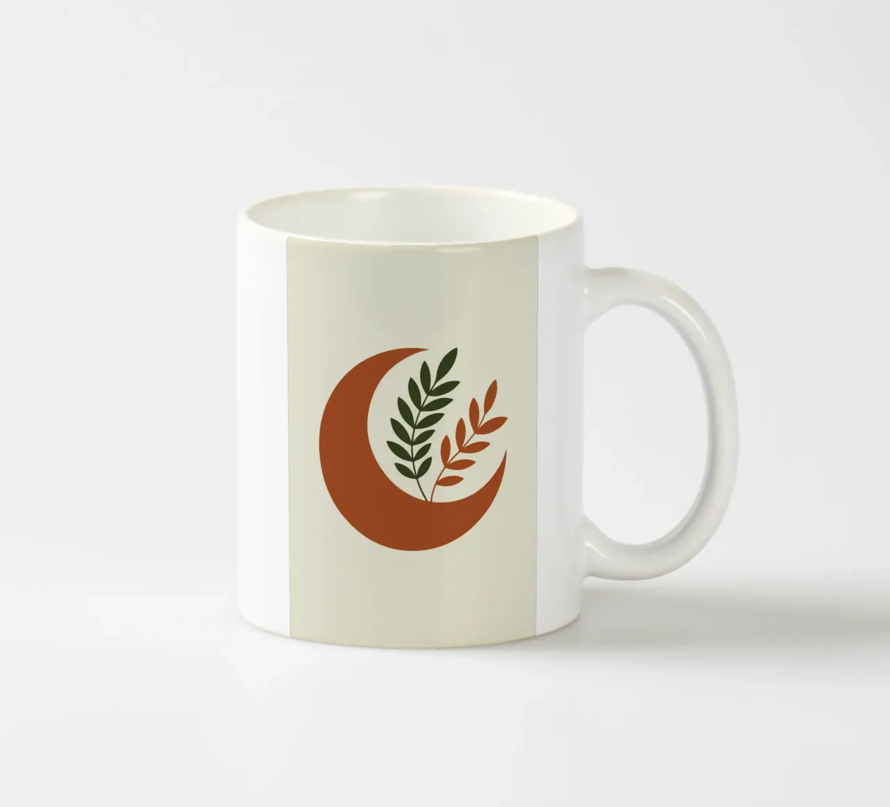 Crescent Moon with Wild Sprigs 1 tazza in ceramica da LisaArtes