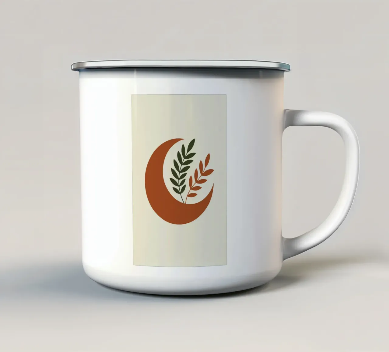 Crescent Moon with Wild Sprigs 1 tazza in smalto da LisaArtes